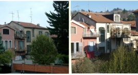 Prima e dopo: veduta da Via Moncalvo 